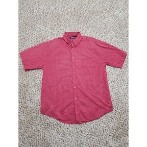 Puritan Button Down Mens Short Sleeve Red Checked Shirt 2XL